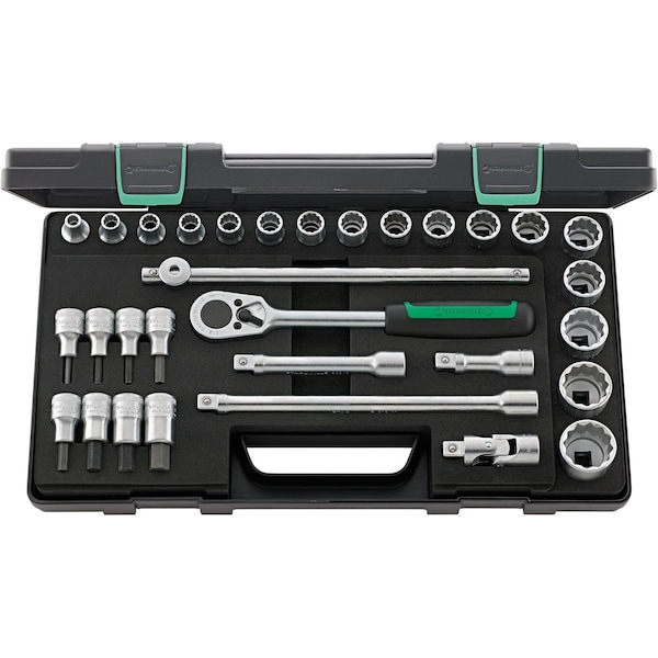 12, 5 mm (1/2") Socket set 31-pcs., 50/54/25/6 KN